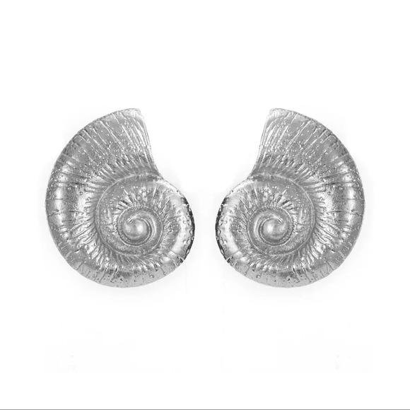 Zara Golden Silver Seashell Earrings - Picture 3 of 16